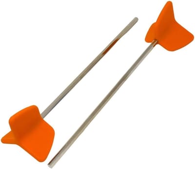 Boormixer Opzetstuk - Mengkegel Set - Verf Beton Mengen - Antiaanbak Siliconen - Twee Stuks - Oranje