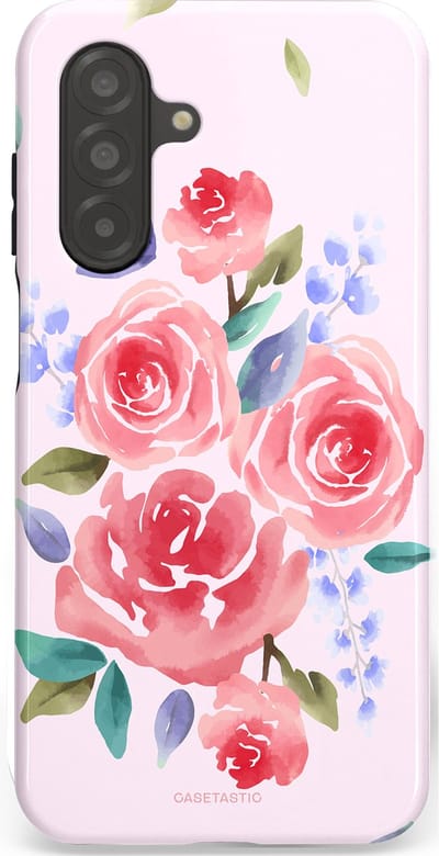 Casetastic hoesje geschikt voor Samsung Galaxy A26 - Dubbellaagse bescherming - Aquarel pracht - Fashion Case - Lichtroze Lavendel