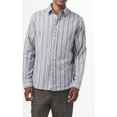 NN.07 Colby 5332 Shirts Grey Stripe Size: S | Casual Shirts Outlet | Heren | Grijs