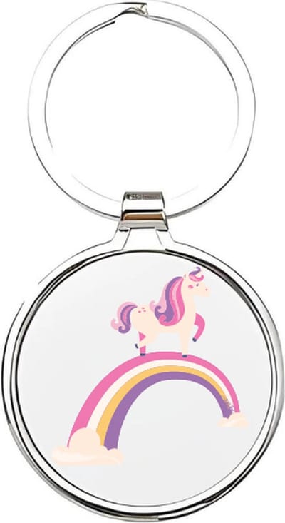 Akyol - Eenhoorn Sleutelhanger - unicorn - Dierenliefhebbers - Unicorn - pegasus - eenhoornsveulen - magisch dier - fabeldier - eenhoorns - sprookjes - paard - paardenmeisje - unicorn sleutelhanger - cadeau voor meisjes - - 4 x 7,5 CM