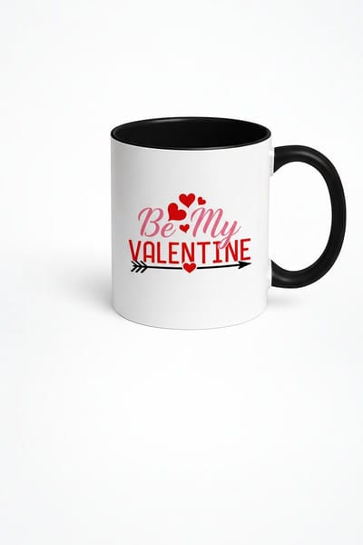 Valentijn Mok "Be My Valentine" met Hartjes en Pijl - Romantisch Cadeau