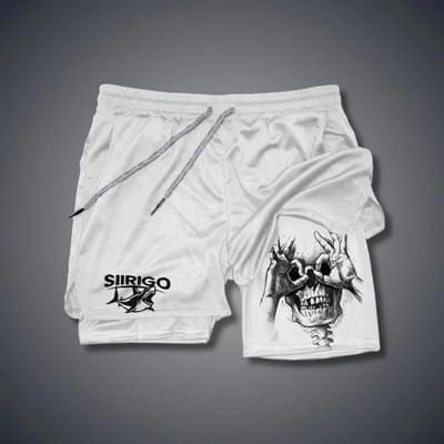 Nieuwe Zomer Heren Shorts Dubbellaags 2-in-1 Fitness Sport en Casual Middellange Broek 3XL gray