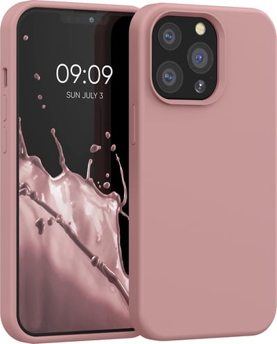 kwmobile telefoonhoesje geschikt voor Apple iPhone 13 Pro - Hoesje met siliconen coating - Smartphone case in winter roze