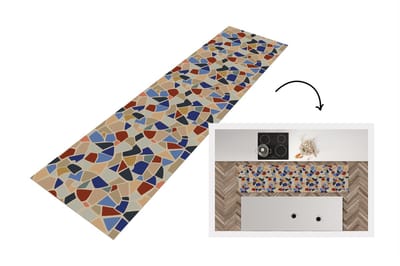 Keukenloper - Loper keuken - Middellandse Zee - Patronen - Mozaiek - 200x50 cm - Keukenloper vinyl