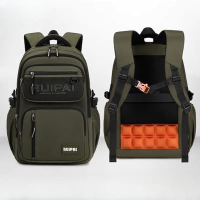 Cartable pour Collégiens et Lycéens, Sac à Dos Homme avec Une Grande Capacité pour Réduire la Charge et Protéger la Colonne Vertébrale black
