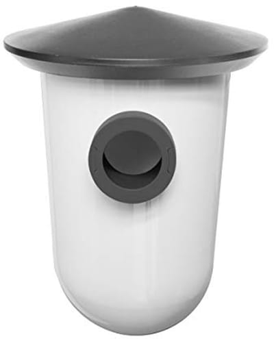 Nestkast voor vogels met 3 openingen van 28 mm, 35 mm en 40 mm - Eenvoudige montage en reiniging, kunststof, grijs