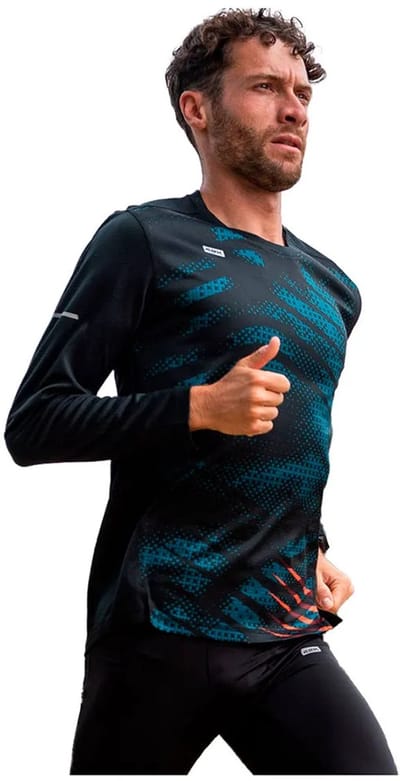 42k Running Vortex Winter T-shirt Met Lange Mouwen Zwart L