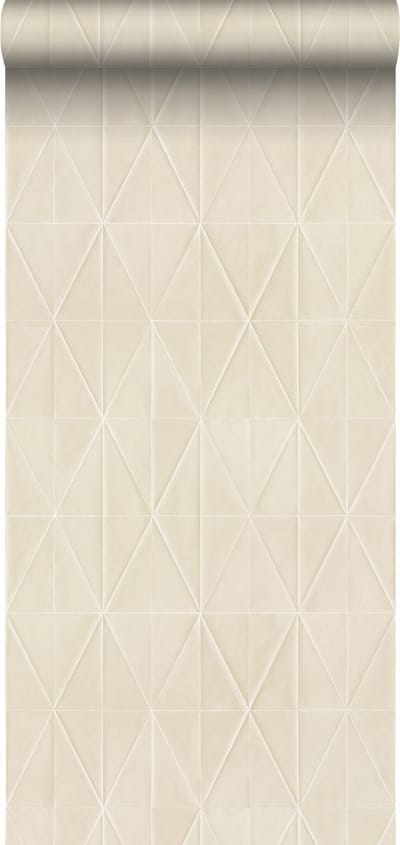 Origin Wallcoverings eco-texture vliesbehang origami motief zand beige - 347855 - 0,53 x 10,05 m