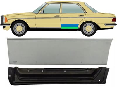 Reparatie plaatwerk achterste deuren voor Mercedes W123 1975-1985 / Links / Set
