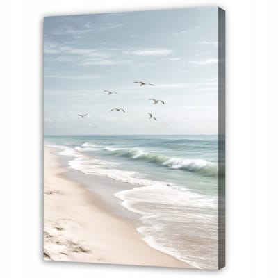 WALLARENA - Schilderij op Canvas 70x100 cm - Schilderijen - Canvas schilderij - Strand motif - Voor de slaapkamer van de salon - Op het doek