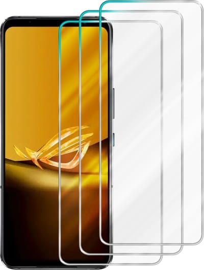 Cadorabo 3x Screenprotector geschikt voor Asus ROG Phone 6 / 6D - Beschermende Pantser Film in - Getemperd (Tempered) Display beschermend glas in 9H hardheid met 3D Touch