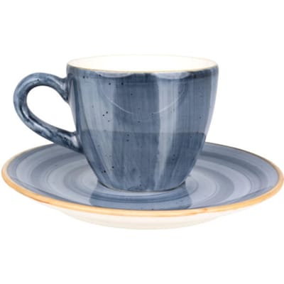 Bonna Aura Dusk - Espresso kopjes & schotel - 80 cc - Porselein - set van 6