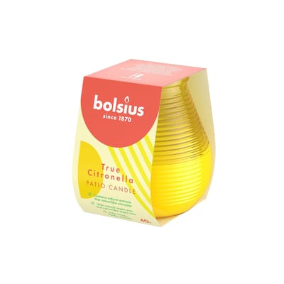 Bolsius - True Citronella - Patio candle - 94/91 - Geel