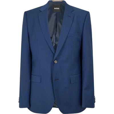 Boss Herenjasje met één rij knopen, kleur Jasper (Blauw)