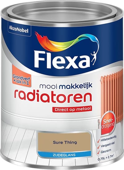 Flexa - Mooi Makkelijk Radiatoren Zijdeglans - Sure Thing - Mengverf - 750 Ml