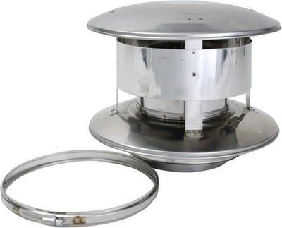 Holetherm - RVS dubbelwandig trekkap HT150 - Weersbestendig