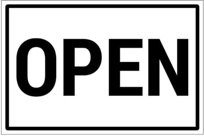 Open bord | gecoat dibond materiaal | 30 x 20 cm