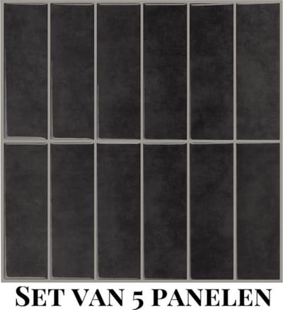Wallways Wandpanelen - Plaktegels - Set van 5 Tegels - Tegelsticker - Zelfklevende Tegels - 30 x 30cm - Waterdicht - Krasbestendig - Hittebestendig - 3M Kleeflaag - 2MM dik - Seattle Smoke