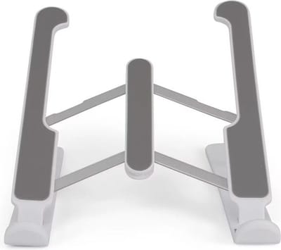 BRAINZ Verstelbare Laptopstandaard - Ergonomisch & Universeel - Zilver