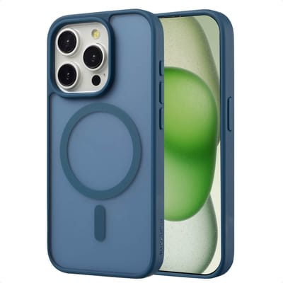 imoshion Hoesje - Geschikt voor iPhone 15 Pro - Color Guard Backcover geschikt voor MagSafe - Donkerblauw