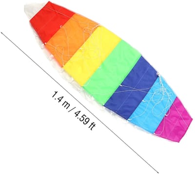 Dailygoods - Rainbow Dual Line Stunt Power Kite - Professionele Zachte Sportvlieger 1.4m