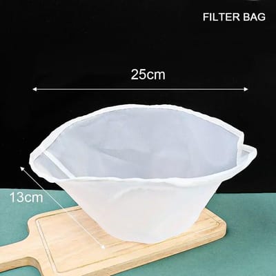 Sojabonenfilternetzak Nylon vloeistoffilternetzak Melk Koffiefilternetzak Herbruikbare fijnmazige verf Knijpgaas Keukengereedschap 25cm