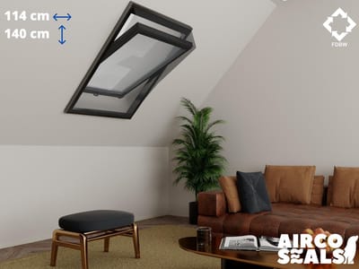 Insecten Hor Dakraam – 114 x 140 cm – Hor Geschikt voor Velux SK08 | Fakro/Optilight 11 | Roto 11/14 - Insect Raamhor - Vliegenhor – Velux Tuimelvenster Oplossing