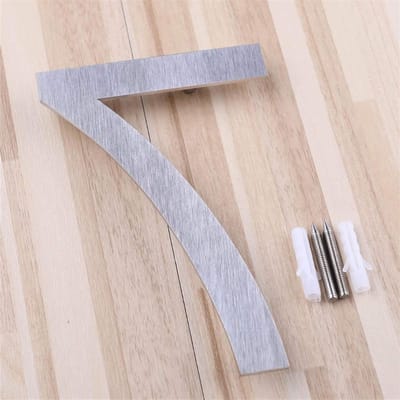 Huisnummer - Nummerplaat - Huis Markeren - Geborsteld nikkel - 5 Inch - Zilver