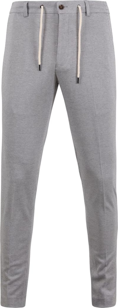 Suitable Pantalon Jersey Pied De Poule Grijs - Maat 52 - Heren