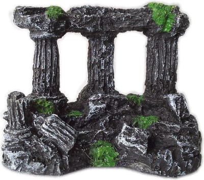 Aquarium Decoratie – Romeinse Pilaren – 9*7 cm - Ornament - Vis Tank Decoratie - Realistisch - Romeins Thema - Antiek - Stijlvol - Onderwaterwereld - Visvriendelijk - Sfeervol