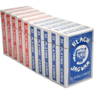 Speelkaarten rood en blauw seal à 10 pakjes