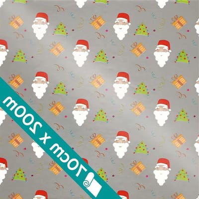 Kerstcadeaupapier Rol - Inpakpapier Kerst - Geschenken Verpakken - Feestelijk Flurry Design - 70 cm x 200 m - Zilver