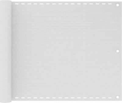 vidaXL - Balkonscherm - 75x300 - cm - HDPE - wit
