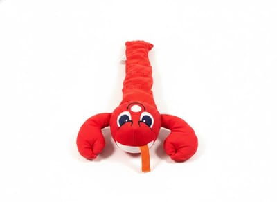 animalking Hondenspeelgoed Kreeft voor Honden en Puppy's - Hondenknuffel met Pieper - Ideaal Schudspeelgoed Tegen Verveling - Zacht Pluche Speeltje zonder Vulling voor Grote en Kleine Hond - Extra Lang - animalking Speelkreeft - Rood - XL
