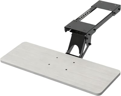 Toetsenbordlade Onder Bureau - Uitschuifbaar Plateau - Werkruimte Organiseren - Verstelbare Hoogte - 55-75 cm - Zwart