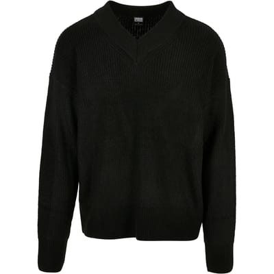 Urban Classics - V-Neck Sweater/trui - M - Zwart
