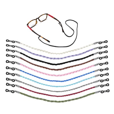 Dailygoods - Brillenhouder - Lanyard - 10 stuks - Kleurrijk - Sportbril Koord - Uniseks - PU Lederen