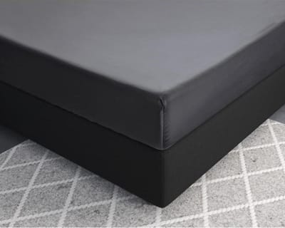 Primaviera DeLuxe Hoeslaken Satijn Antraciet - 90 x 200 cm + 30 cm hoekhoogte