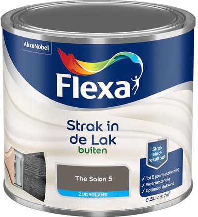 Flexa - Strak In De Lak Buitenlak Zijdeglans - The Salon 5 - Mengverf - 500 Ml