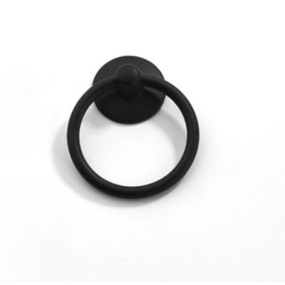 1 stuks Vintage Ronde Ring Meubel Deur Trekhandvat Legering Kast Dressoir Lade Knop Handvat Kast Voor Sieradendoos Deur Ring zwart