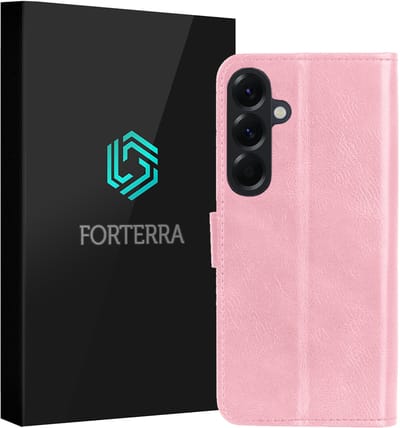Hoesje Geschikt voor Samsung Galaxy A37 - Luxe Bookcase - Walletcase Hoes - Portemonnee - Cover - Lichtroze