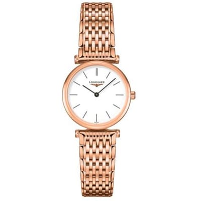 Montre Longines Master Collection Quartz Étanche 30m Montres Femme Acier Blanc L4.209.1.92.8 White Dial