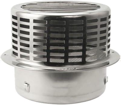 Ventilatie Afdekking - Rooster Uitlaat - Muur Ventilatie - Roestvrij Staal - 150mm Pijpen - Zilver