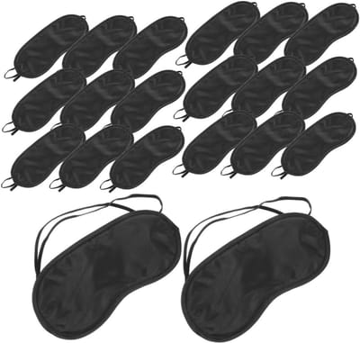 Wegwerp Slaapmaskers - Zachte Oogbedekking - Comfortabel Reizen - Verlicht Vermoeidheid - 19x8cm - Zwart
