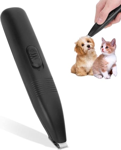15 x 2.7 cm - 5.9 inch x 1.1 inch - elektrische hondenpoottrimmer - low noise - één knop scheerapparaat voor poten - oren - gezicht - ogen - croupe