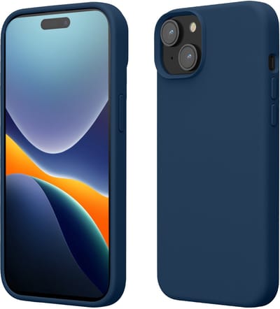 kwmobile Case voor iPhone 15 - Slank TPU-Hoesje met Zachte Afwerking - In marineblauw