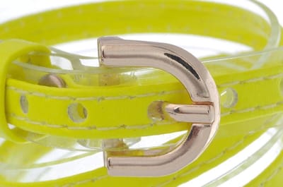 Behave - Gele armband imitatieleer - riemstijl - zomerse accentkleur