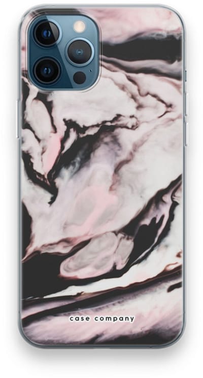 Case Company® - Hoesje geschikt voor iPhone 12 Pro hoesje - Roze stroom - Soft Cover Telefoonhoesje - Bescherming aan alle Kanten en Schermrand