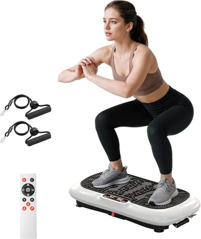 Trilplaat voor Full-Body Training met 2 Fitnessbanden en LCD-Scherm