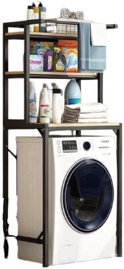 Wasmachine Kast - Ombouw - Verhoger - Meubel - Zwart